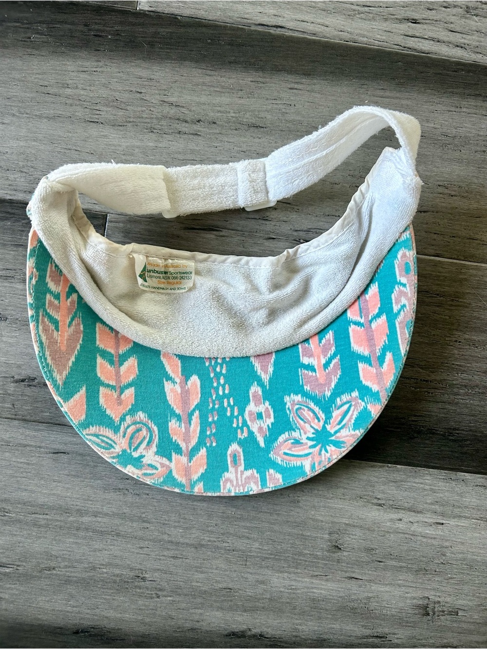 Vintage 1980s Bubbles Swimwear Australia Colorful Printed Sun Visor - Picture 9 of 10